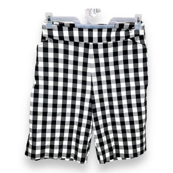 Time and Tru Shorts New Xl Black White Gingham Bermuda Shorts Pull
